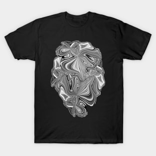 Liquid Forms grey tones T-Shirt